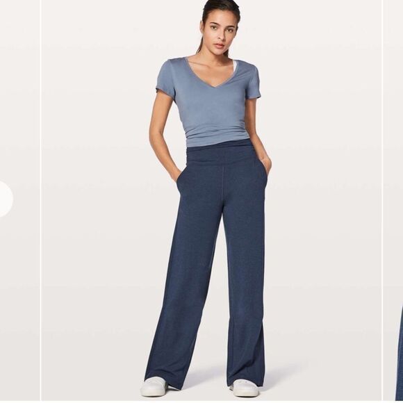 Lululemon Take It Easy Pant Heathered Mod Naval Blue / Naval Blue - Picture 3 of 14